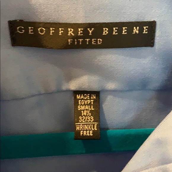 Geoffrey Beene fitted men’s blue dress shirt - Picture 2 of 2